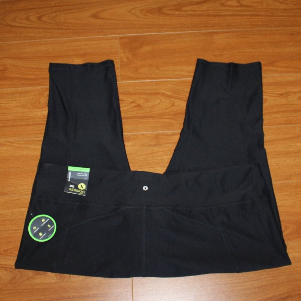 NWT Xersion Performance Mid-Rise-Fitted-Mid Calf Black Capri size 3X